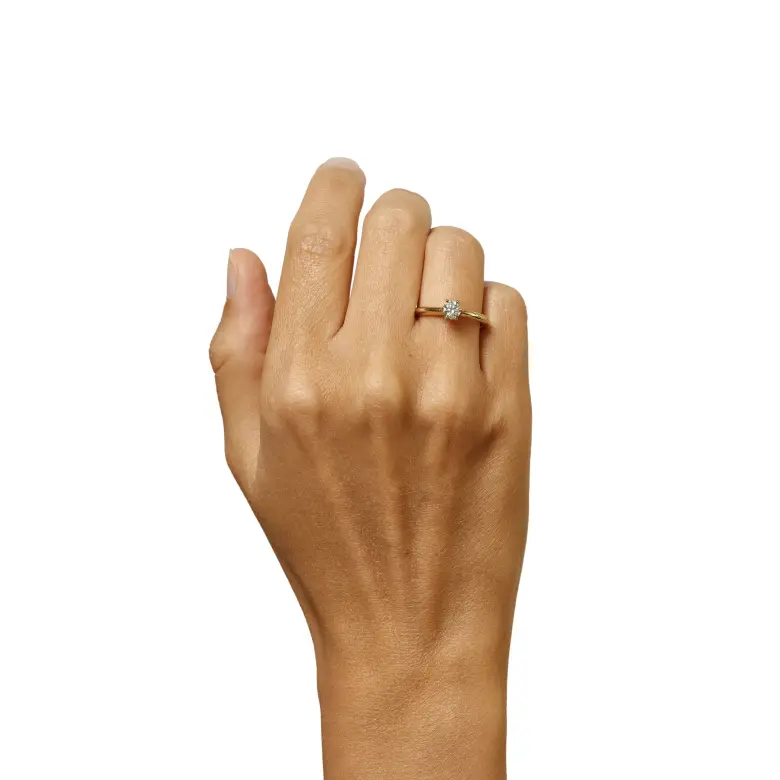 Pierścionek zaręczynowy złoty z diamentem 0,40 ct.